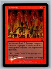 Magic MTG Deckmasters Garfield vs Finkel Incinerate #14/50 Foil TCG CCG