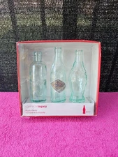 Coca-Cola 3pc Full Size Evolution Set Reproduction Bottles 1899 1900 1915