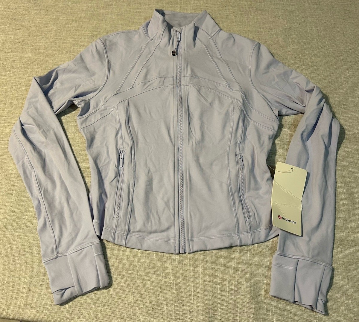 Lululemon Define Cropped Nulu Jacket SRNB Serene Blue Full Zipper