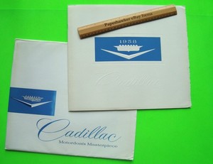 1958 CADILLAC GIANT PRESTIGE 32-pg CATALOG Brochure + ENVL Limo BIARRITZ Xlnt++