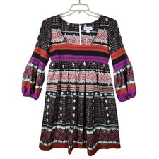 Jessica Simpson Womens 4 Flowy Dress Boho Peasant Prairie Cottagecore Milkmaid