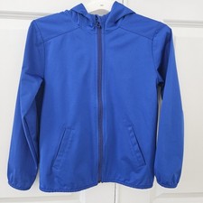 Gymboree Gymgo Kid Size M 7-8 Blue Windbreaker Lightweight Hooded Jacket Pockets