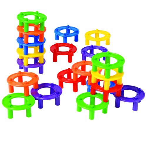 Ring Builders Stacking Toys for Kids, Classroom Must Haves for Teaching Color...