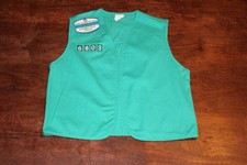 Girl Scouts Of America USA Uniform Vest Green Large Sewn Patches
