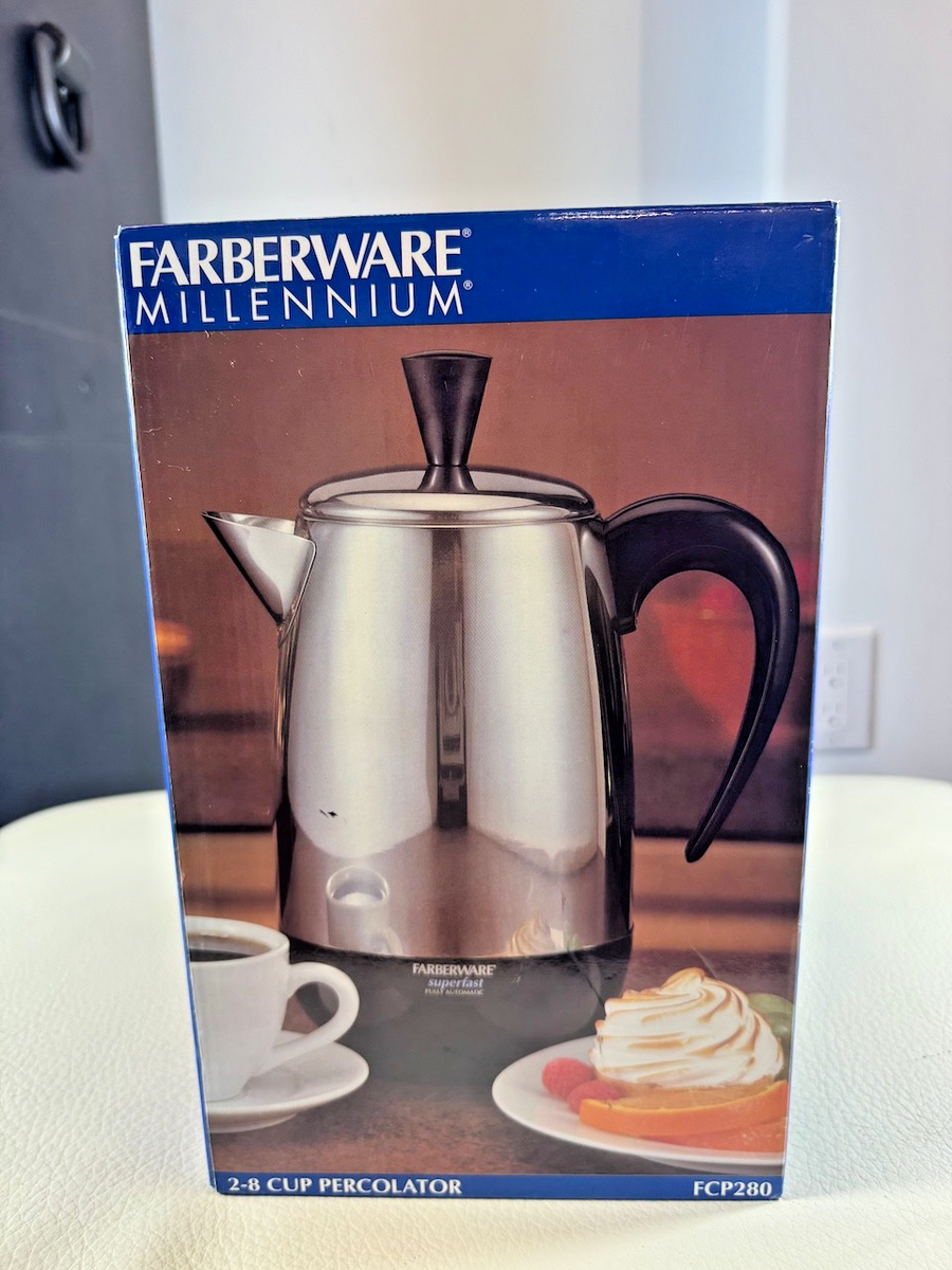 Farberware FCP280 Stainless Steel 8 Cup Coffee Percolator for sale