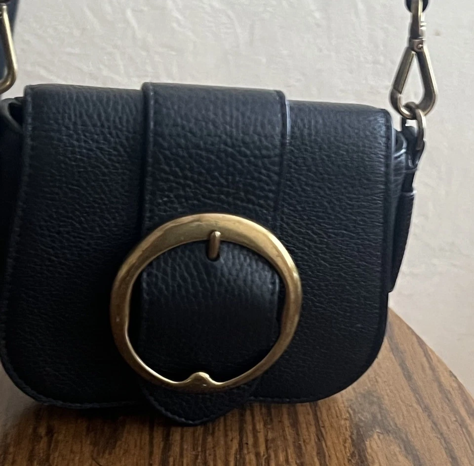 Bolso Bandolera Polo Ralph Lauren Cartera Cuero Negro Guijarro Foto 3 de 4