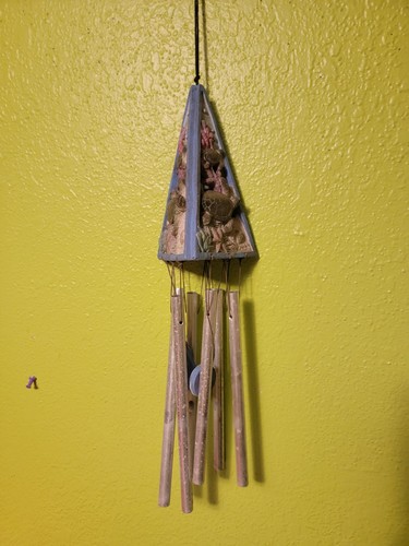 Sea Turtle Abstract Art Resonant Wind Chime Patio Garden Decor Ourdoors Pyramid