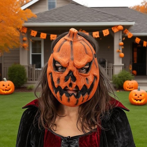 Creativity Pumpkin Halloween Mask Masquerade Party Mask Carnival Party - Picture 4 of 12