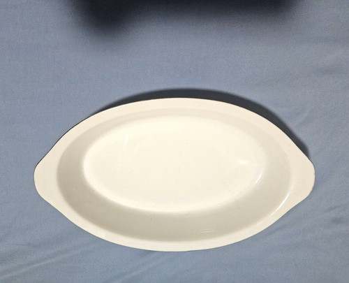 Crown Victoria White Solid Oval Porcelain Platter Fine China Japan