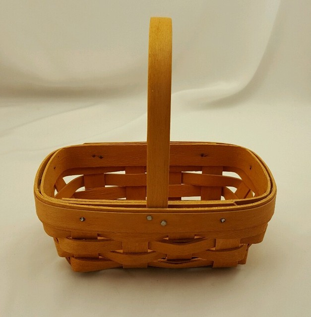 Longaberger 2000 Parsley Booking Basket Stationary Handle Free Ship eBay