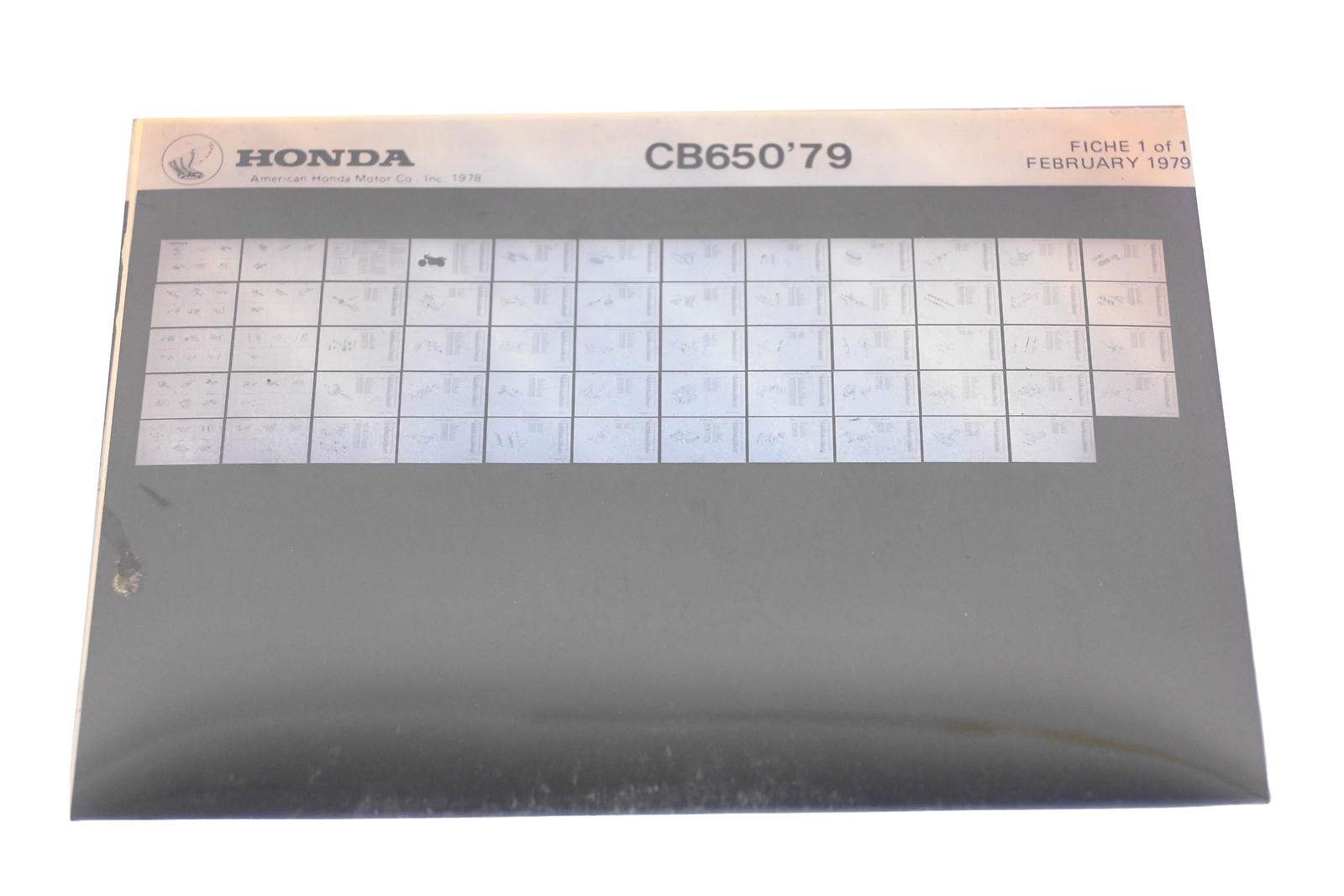 New OEM Honda WE050-187 1979 CB650 Parts List Microfiche Rev:2/1979 NOS
