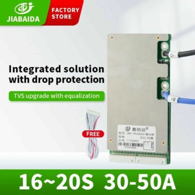 48V BMS 72V 60V Lifepo4 Li-Ion 17S 20S Protection Board With NTC For Lithium Bat