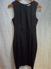 H&M Black Dress Sleeveless Sz 8 Lined Sheath Fitted Formal Work