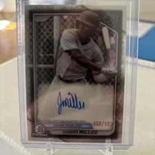 2024 Topps Bowman Chrome Janero Miller AUTO Refractor #/499 Miami Marlins