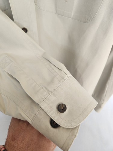 Woolrich Shirt Adult Mens Large Beige Button Down Pockets Outdoor Casual EUC - Picture 7 of 21
