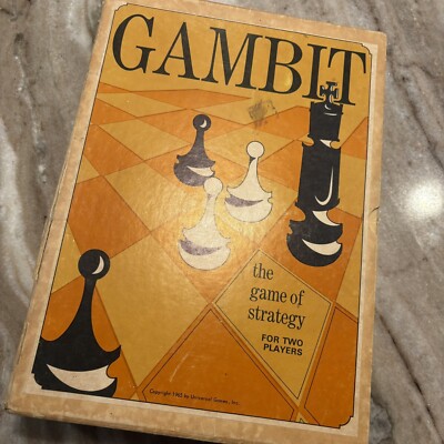 Vintage Gambit Game of Strategy by Universal Games 1965 Complete Good Condition