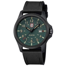 Luminox Men's Watch Atacama Field Quartz Green Dial Black Rubber Strap XL.1977