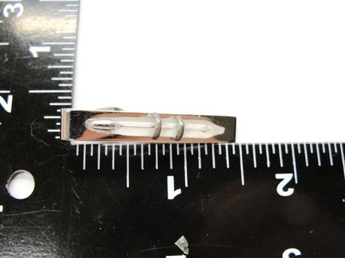 Termómetro oscilante de 1 1/2" clip de corbata de cuello vintage tono plateado - Imagen 8 de 9