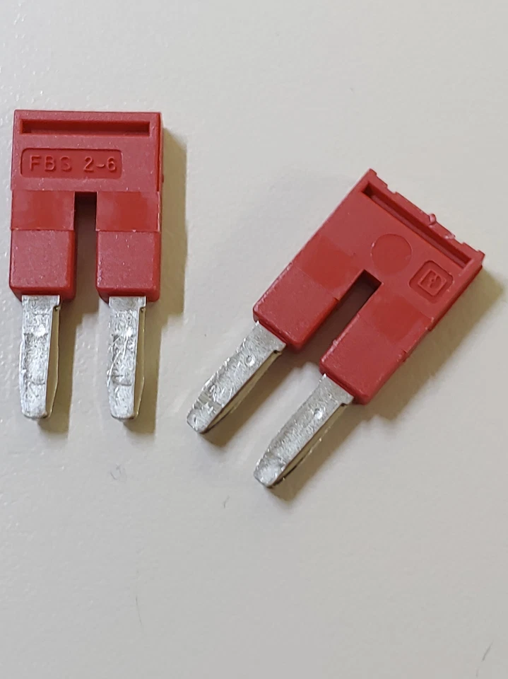 2 x Phoenix Contact FBS 2-6; Steckbrücke; Rastermaß: 6,2 mm, Farbe: rot