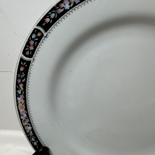 Remington Red Sea Fine China Dinner Plate Flowers Border Gold Trim - Picture 2 of 6