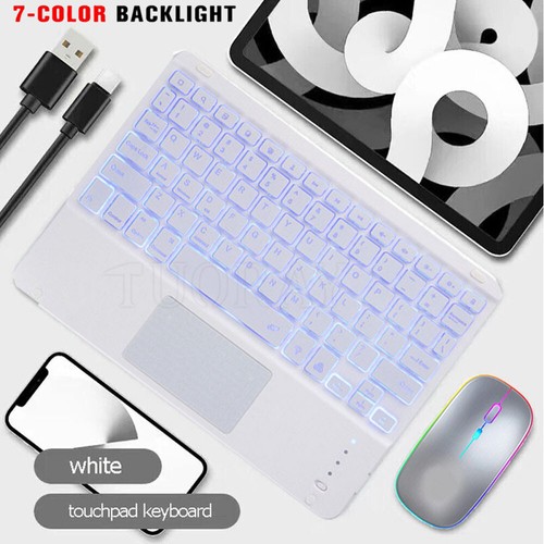 Touchpad Backlit Bluetooth Keyboard Mouse For Lenovo Tab P12 Pro P11 M11 M10 HD - Picture 13 of 42