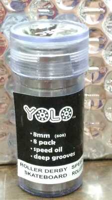 Yolo Abec 7 Skate Bearings rollerblade hockey 8mm - 8 pack