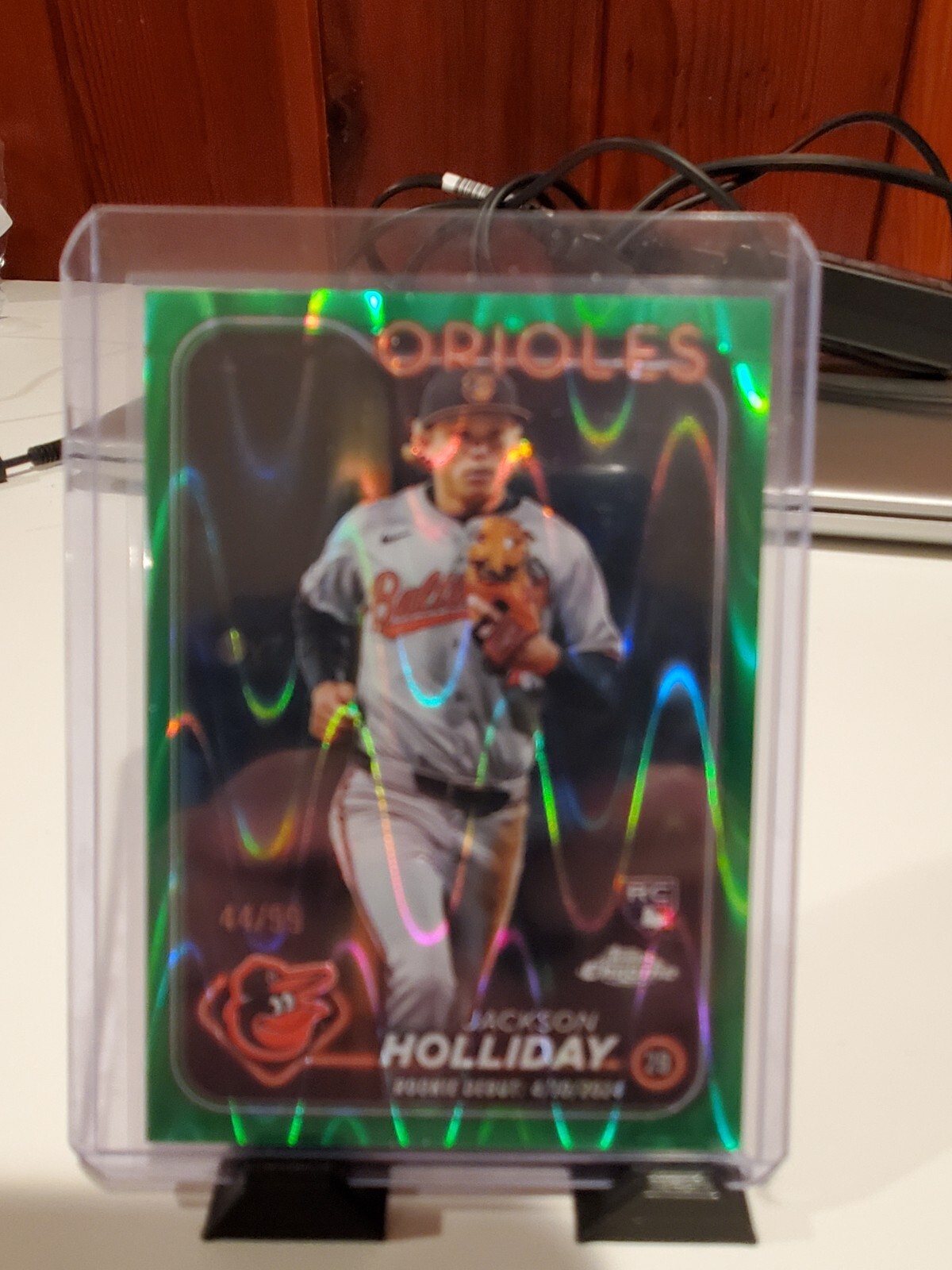 2024 Topps Chrome Update Jackson Holliday Green Wave Refractor Rookie Debut #/99