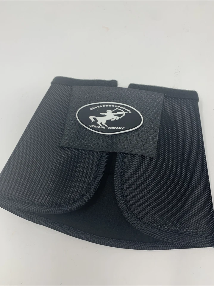 Horse Bell Boots Equine Hoof 1 Pair Black Water Repellant Stain Proof Nylon - Image 2 of 4