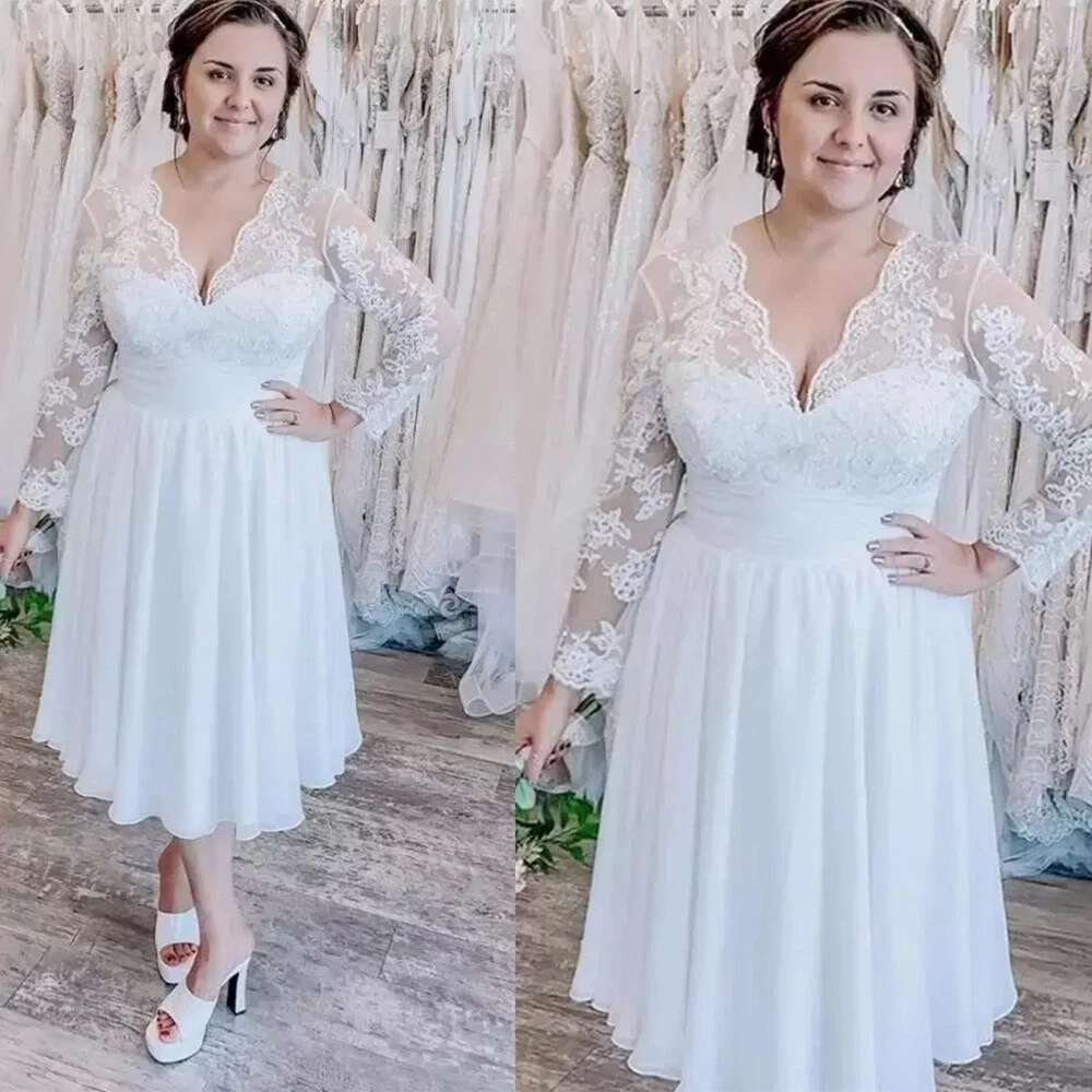 plus size short wedding dresses