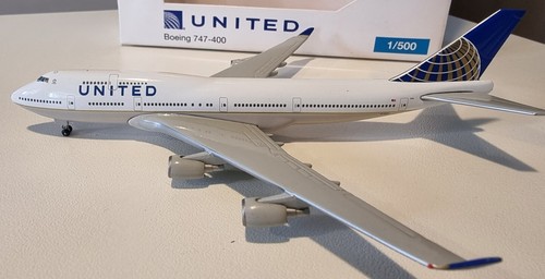 HERPA WINGS 1:500 United Airlines Boeing 747-400 N128UA 518581-001 - Foto 2 di 6
