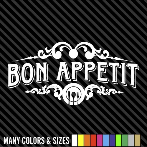 Bon Appetit Decal - Kitchen Decor - Wall Decal - Vinyl Decal - Kitchen Wall Art  - Picture 1 of 15