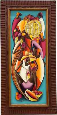 Original Haitian Painting – Fritz Rock Signed Oil on Canvas 24×16