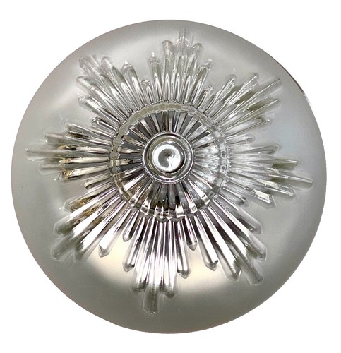 Antique/Vintage Art Deco Frosted Starburst Glass Ceiling Light Fixture - Picture 12 of 24