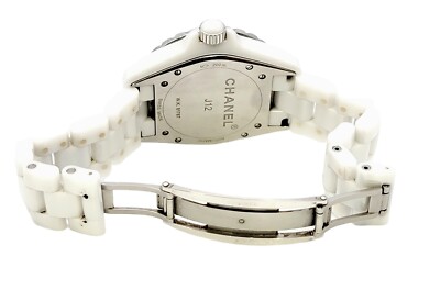 Chanel Watch White Ceramic J12, Diamond Dot Hour Markers, Box and