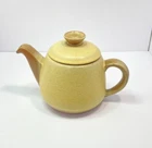 Frankoma Vintage Pottery Teapot 6 Cup Coffeepot Lid Plainsman Yellow Mustard