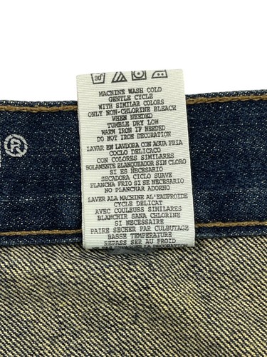 TIMBERLAND Jeans Women's Straight Leg Dark Blue Denim High Rise Pockets Size 18 - Picture 11 of 16
