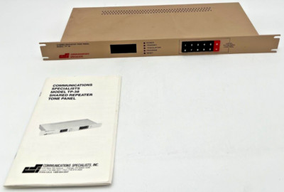 COMMUNICATIONS SPECIALISTS TP-38 SHARED REPEATER TONE PANEL WITH MANUAL