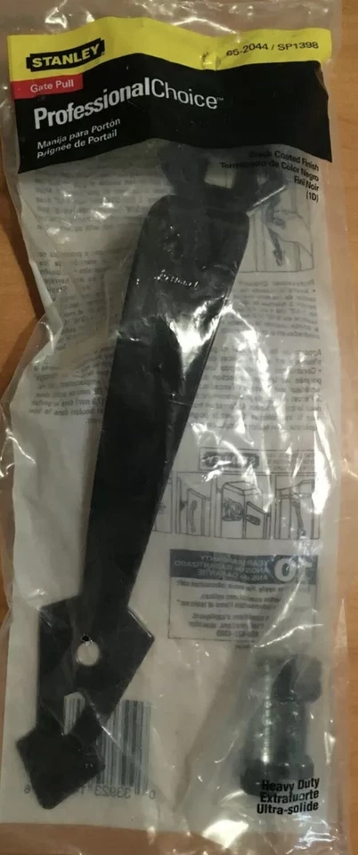 "STANLEY GATE PULL HEAVY DUTY 65-2044 SP1398 NEGRO 11"" con herrajes" Foto 3 de 4