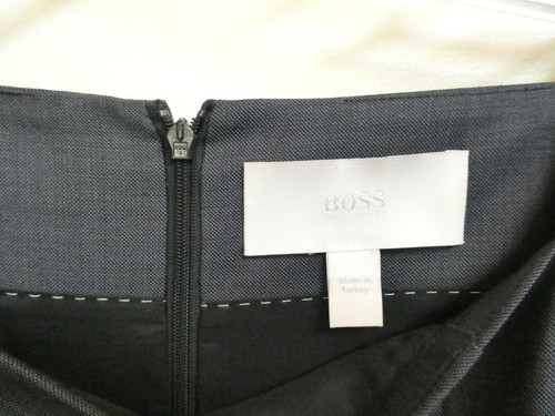 BOSS Hugo Boss Grau Gr. 10 Etuikleid Wollmischung Businesskleid WEICH - Bild 9 von 11