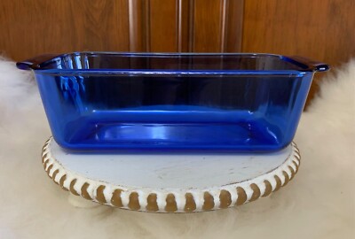 Pyrex Originals Cobalt Blue Loaf Pan 213-R Rectangle - 1.5 Quart
