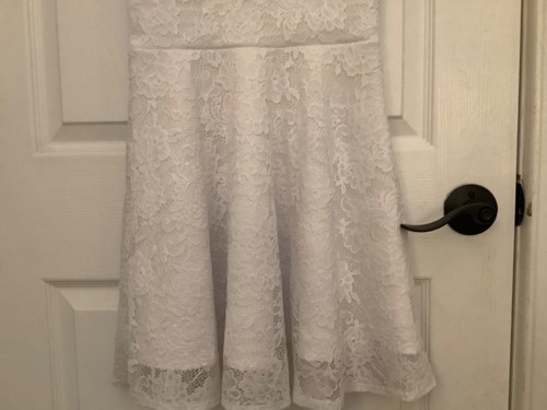 AQUA Bloomingdale’s Girls Dress, White, Size XL - Picture 6 of 8