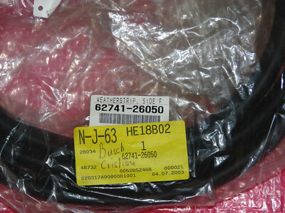 Corolla Hiace SBV WEATHERSTRIP, SIDE window LH  TOYOTA GENUINE Parts 62741-26050