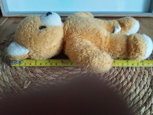Peluche doudou vintage ancien ours jaune blanc 25 cm Ajena - Imagen 5 de 5
