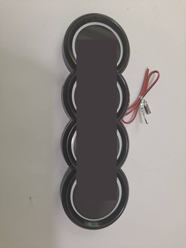 Maletero Trasero Decorativo LED Whiite Luz Adhesivo Negro Anillos Para Q5 Q3 Q7 - Picture 2 of 7