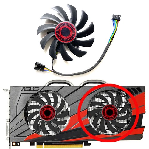 Replacement T128010BH Cooling Fan For ASUS GTX1060 960 GAMING Graphics Card - Picture 13 of 14