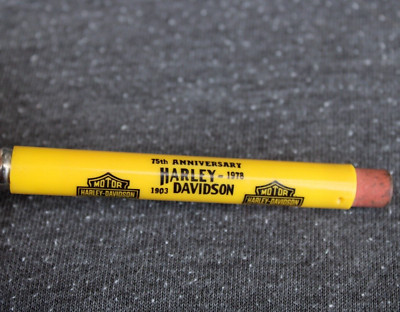 NEAR MINT  75th Anniversary 1903-1978 HARLEY DAVIDSON Old Original Bullet Pencil
