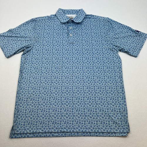 Straight Down Performance Golf Polo Herren Large Dice Geometric All Over Vegas - Bild 1 von 10