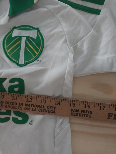 2011 Vintage Adidas MLS Portland Timbers Soccer Jersey S Kids STAINS - Picture 5 of 7