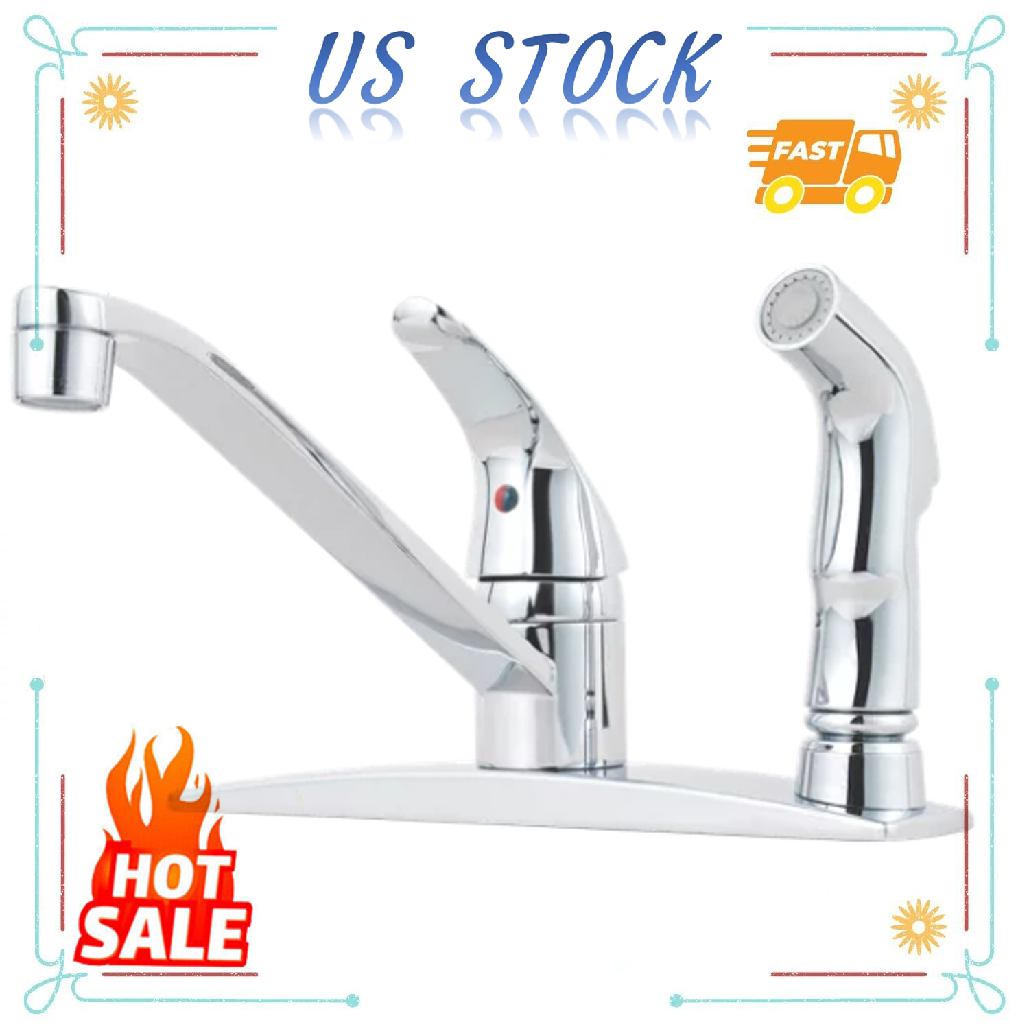 Pfister 1Handle with Side Spray in Polished Chrome, Kitchen Faucets eBay