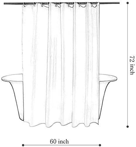 White Shower Curtain Decor, Aqua Fish Tail Mythological 60x71 inch Mermaid - Picture 4 of 7
